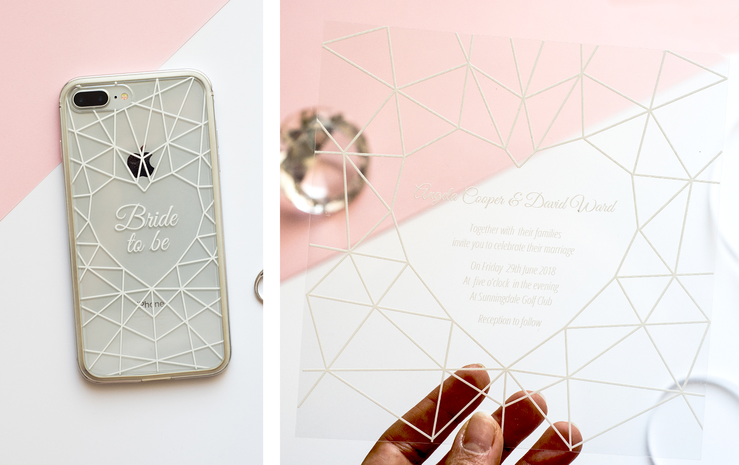 Custom wedding invitation